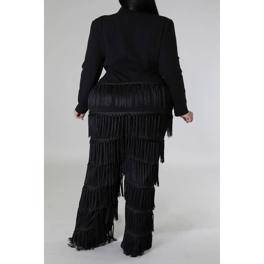 GLAMOUR EDGE FRINGE JUMPSUIT