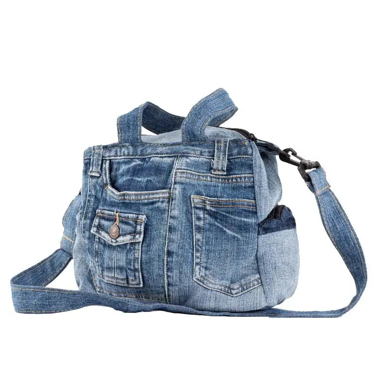 Vintage Denim Bag w/Handles #1
