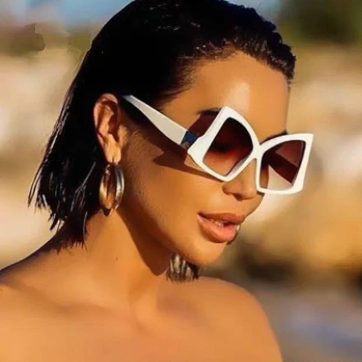 IRREGULAR LARGE FRAME SUNGLASSES