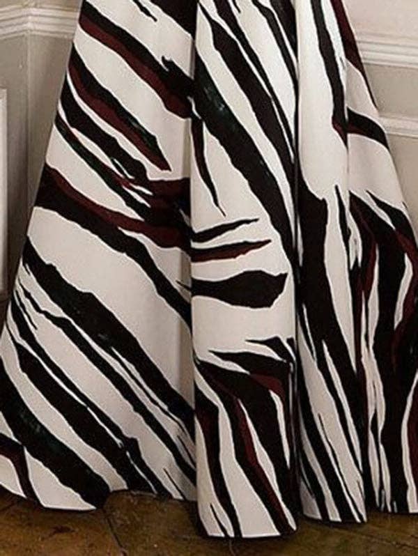 Zebra-Stripe A-line High Waisted Skirts