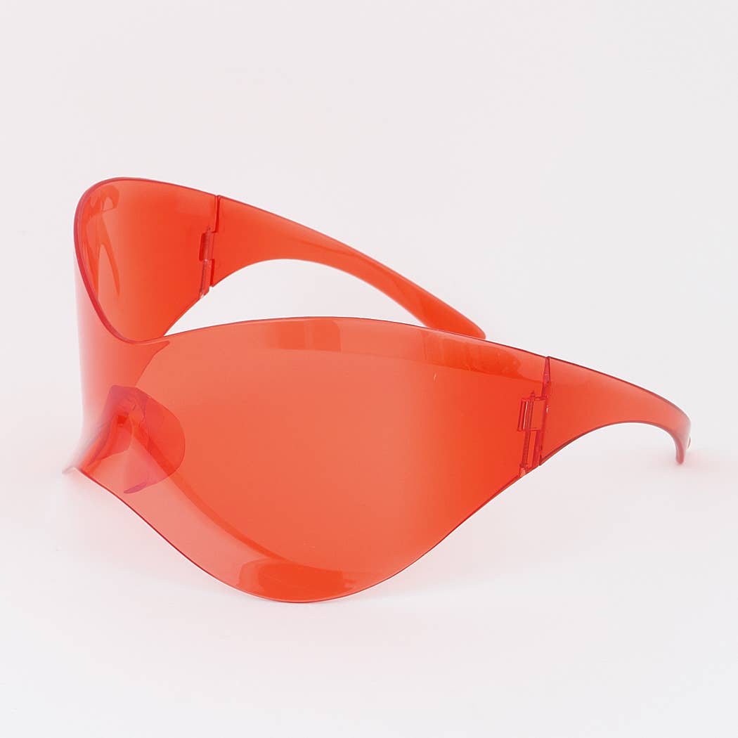 Wavy Oversized Shield Sunglasses