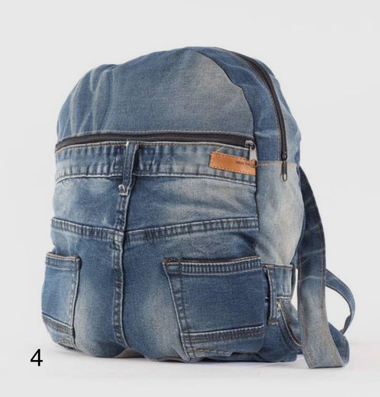 Vintage Denim Backpack #4