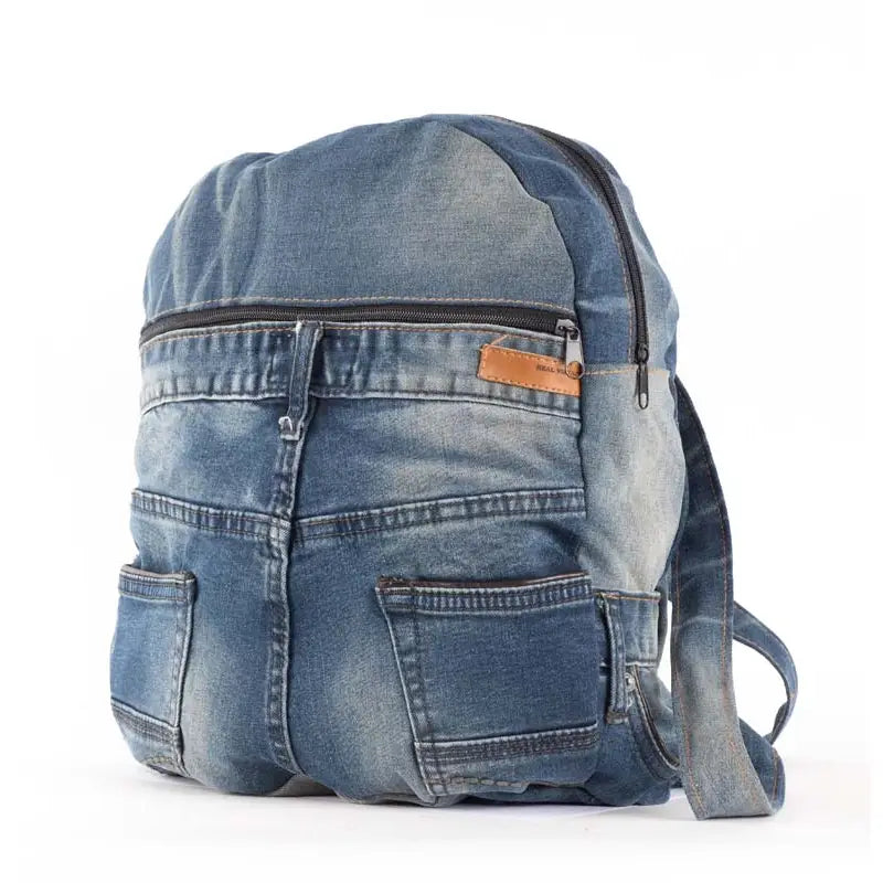 Vintage Denim Backpack #4