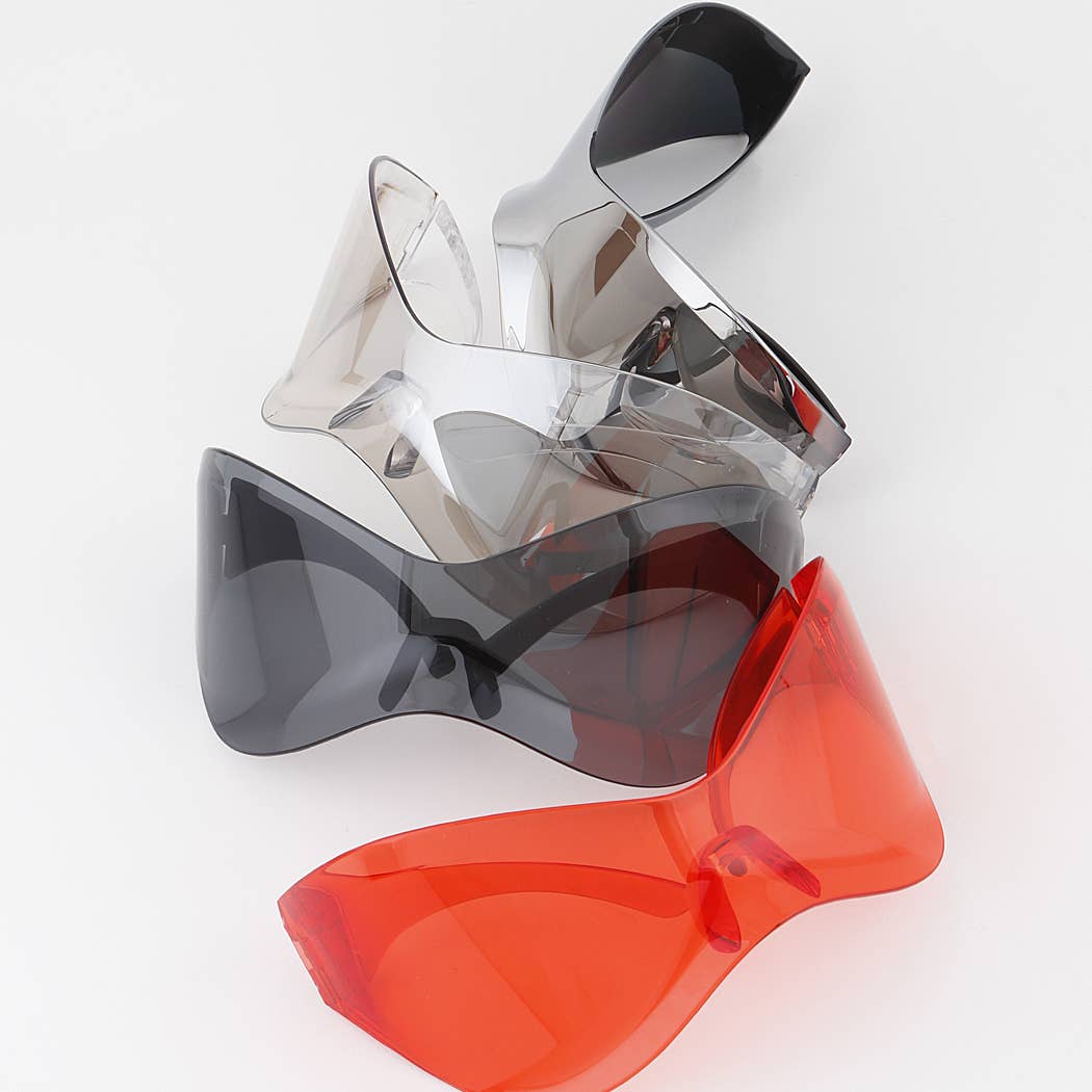 Wavy Oversized Shield Sunglasses
